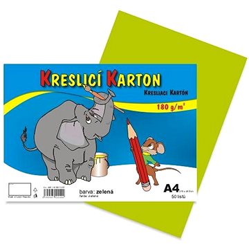 

STEPA kreslicí karton A4, 50 listů, 180g/m2, světle zelený