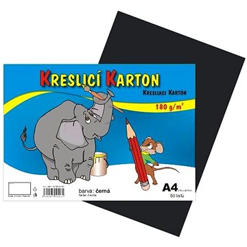 

STEPA kreslicí karton A4, 50 listů, 180g/m2, černý
