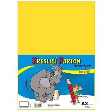 

STEPA kreslicí karton A3, 50 listů, 180g/m2, žlutý
