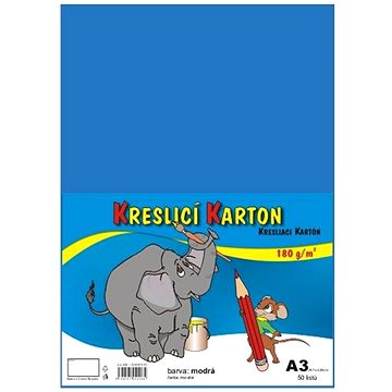STEPA kreslicí karton A3, 50 listů, 180g/m2, světle modrý