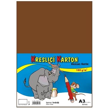 STEPA kreslicí karton A3, 50 listů, 180g/m2, hnědý