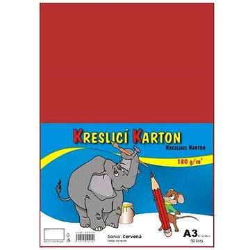 

STEPA kreslicí karton A3, 50 listů, 180g/m2, červený