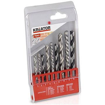 

KREATOR 9 ks Vrtáků SET - kov, kámen, dřevo KRT012501
