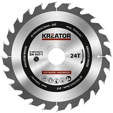 

KREATOR Pilový kotouč na dřevo 190mm, 24T KRT020416