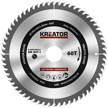 

KREATOR Pilový kotouč na dřevo 190mm, 60T KRT020417