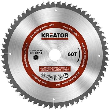 

KREATOR Pilový kotouč univerzální 210mm, 60T KRT020504