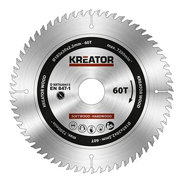 

KREATOR Pilový kotouč na dřevo 185mm, 60T KRT020415