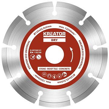 

KREATOR Diamantový kotouč segmentový 125mm UNIVERZAL 3ks sada KRT080101