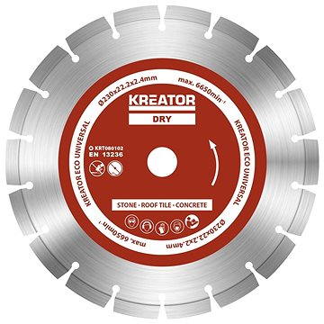 

KREATOR Diamantový kotouč segmentový 230mm UNIVERZAL 3ks sada KRT080102