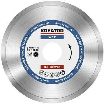 

KREATOR Diamantový kotouč celoobvodový 125mm PREMIUM KRT081102