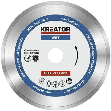 

KREATOR Diamantový kotouč celoobvodový 180mm PREMIUM KRT081103