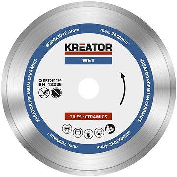 

KREATOR Diamantový kotouč celoobvodový 200mm PREMIUM KRT081104