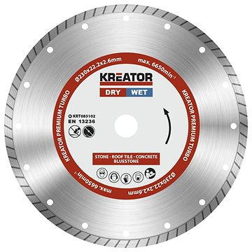 

KREATOR Diamantový kotouč celoobvodový 230mm PREMIUM TURBO KRT083102