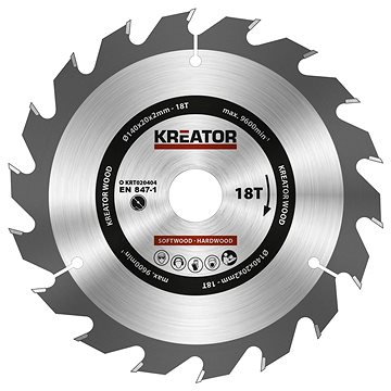 

KREATOR Pilový kotouč na dřevo 140mm 18T KRT020404