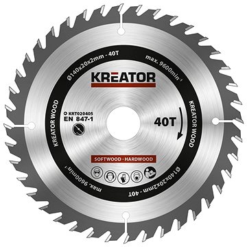 

KREATOR Pilový kotouč na dřevo 140mm 40T KRT020405