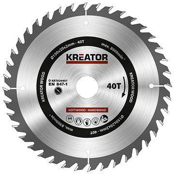 

KREATOR Pilový kotouč na dřevo 150mm 40T KRT020407