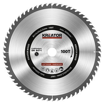 

KREATOR Pilový kotouč na dřevo 315mm, 100T KRT020433