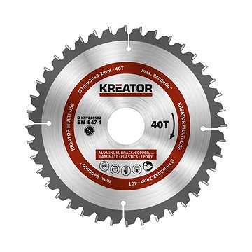 

KREATOR Pilový kotouč univerzální 160mm, 40T KRT020502