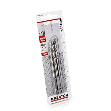 

KREATOR 3 ks HSS Vrtáků do kovu HEX 38841 mm KRT011308
