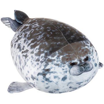 

Kruzzel Plyšový polštář tuleň, 50 cm, šedý