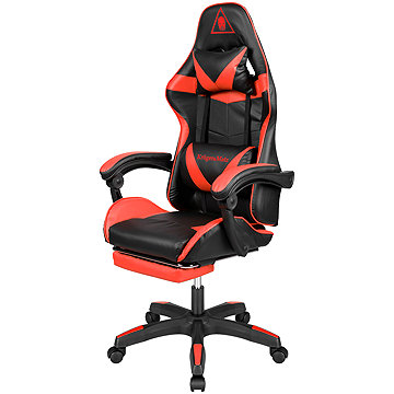 Kruger&Matz KM0790 Herní židle s podnožkou GX-150, černočervená