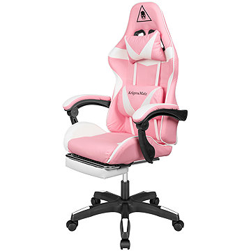 Kruger&Matz KM0790 Herní židle s podnožkou GX-150, bílorůžová