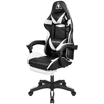 Kruger&Matz KM0790 Herní židle s podnožkou GX-150, černobílá