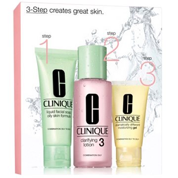 CLINIQUE 3 Step Introduction Kit Skin Type 3 Combination Oily - Dárková kosmetická sada
