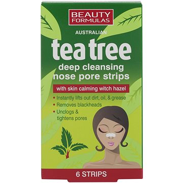 

BEAUTY FORMULAS TEA TREE Čistící pásky na nos 6 ks
