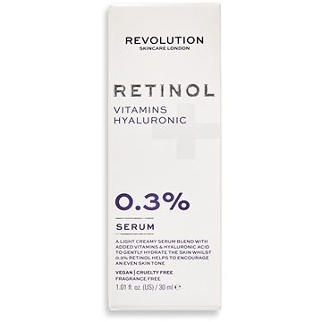 

REVOLUTION SKINCARE 0.3% Retinol with Vitamins & Hyaluronic Acid Serum 30 ml