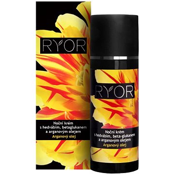 

RYOR Noční krém s hedvábím, beta-glukanem a arganovým olejem 50 ml