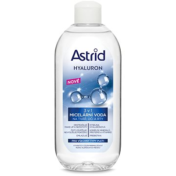 

ASTRID Hyaluron Micelární voda 3v1 na tvář, oči a rty 400 ml