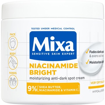 

MIXA Niacinamide Bright hydratační krém proti tmavým skvrnám 400 ml