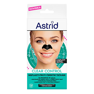 

ASTRID Clear Control Náplasti proti černým tečkám s černým uhlím 6 ks