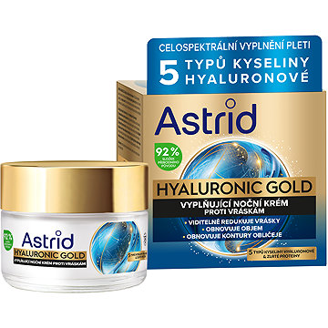 

ASTRID Hyaluronic Gold Vyplňující noční krém proti vráskám se zlatými proteiny 50 ml