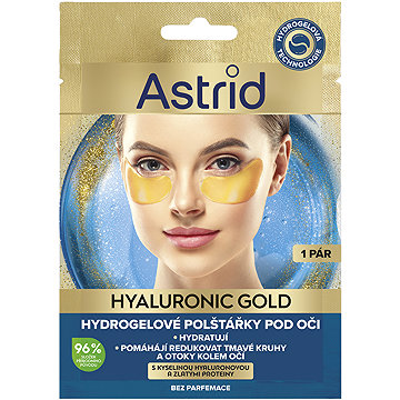 

ASTRID Hyauloronic Gold Hydrogelové polštářky pod oči se zlatými proteiny a ceramidy 1 ks