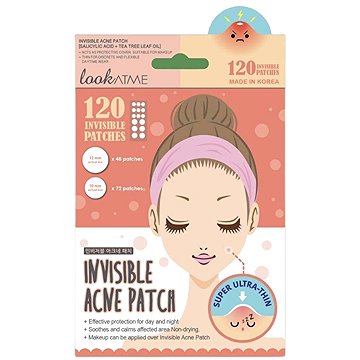 

LOOK AT ME Invisible Acne Patch Neviditelné hojivé náplasti na pupínky 120 ks