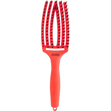 OLIVIA GARDEN Fingerbrush Neon Orange - Kartáč na vlasy
