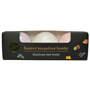 

VIVACO Šumivé koupelové bomby Hrozno + Kokos + Jahoda 3 × 45 g