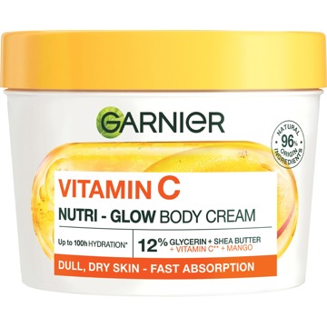 

GARNIER Body Food Glow Cream na rozjasnění pokožky Mango + Vitamin C 380 ml