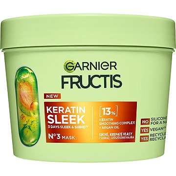 

GARNIER Fructis Keratin Sleek Na suché a krepaté vlasy 370 ml