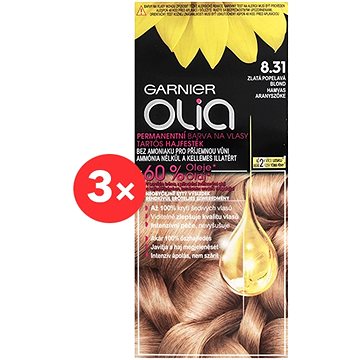 GARNIER Olia  Golden Grey Blond 3 × 50ml - Hair Dye 
