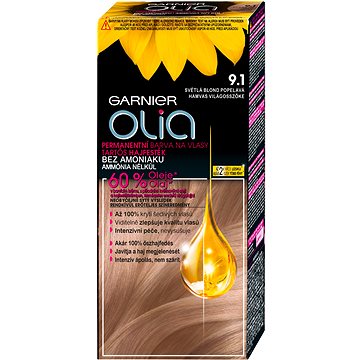 GARNIER Olia 9.1 Světlá Blond Popelavá 50 ml - Barva na vlasy