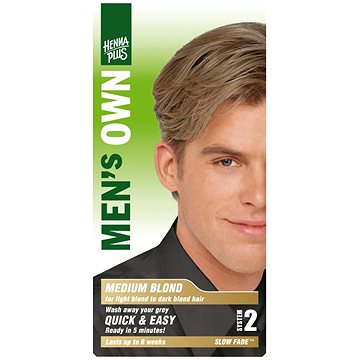 HENNAPLUS Přírodní barva pro muže STŘEDNÍ BLOND, 80 ml - Barva na vlasy pro muže
