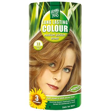 

HENNAPLUS Přírodní barva na vlasy SYTĚ ZLATÁ BLOND 7.3, 100 ml