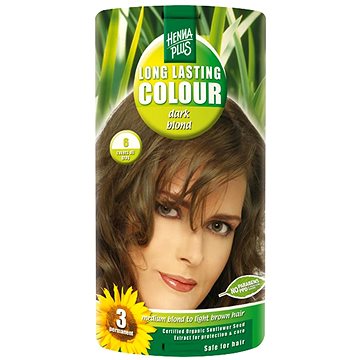 

HENNAPLUS Přírodní barva na vlasy TMAVÁ BLOND 6, 100 ml