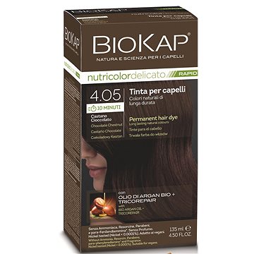 

BIOKAP Delicato Rapid Barva na vlasy - 4.05 Čokoládově kaštanová 135 ml