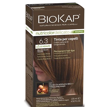 

BIOKAP Delicato Rapid Barva na vlasy - 6.30 Tmavá blond zlatá 135 ml