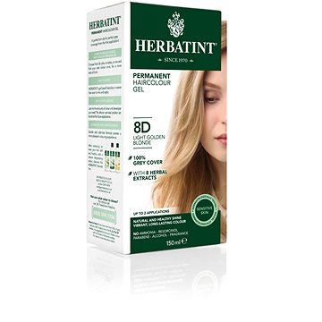 

HERBATINT Permanentní barva na vlasy světle zlatavá blond 8D