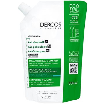 

VICHY Dercos Proti lupům na mastné vlasy - náplň 500 ml